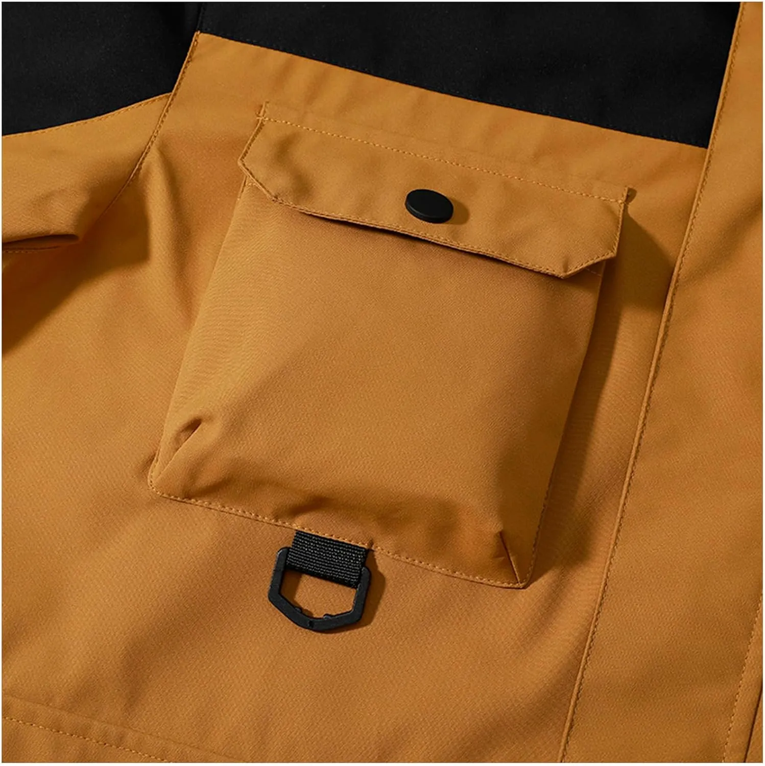 Mens Outdoor Rain Jacket Multi-Pockets Waterproof Sports Hooded Raincoat Windbreker Hiking Camping Fishing Jackets