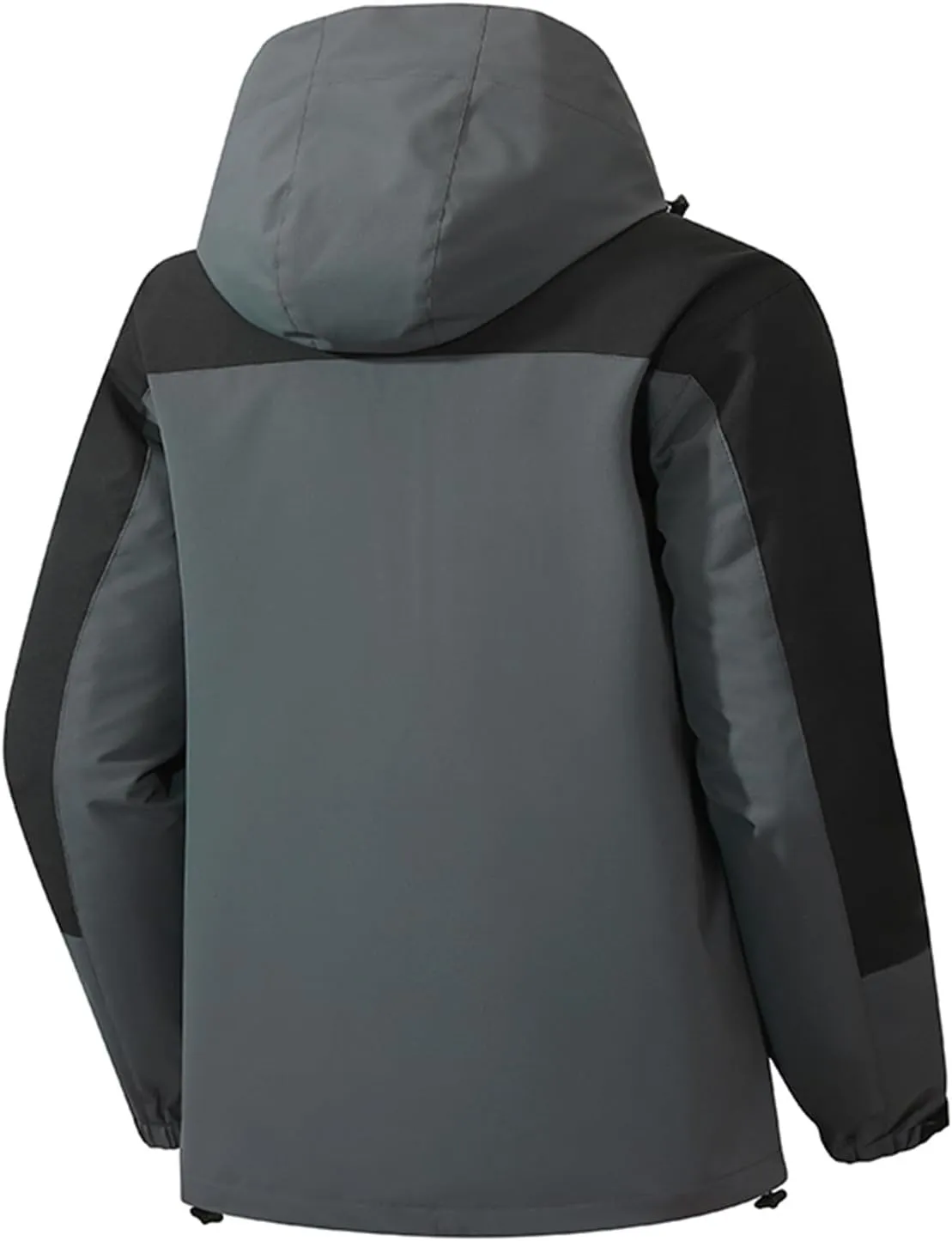 Mens Outdoor Rain Jacket Multi-Pockets Waterproof Sports Hooded Raincoat Windbreker Hiking Camping Fishing Jackets