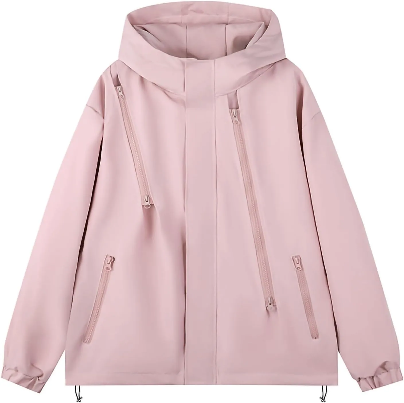 Mens Oversized Rain Jackets Lightweight Outdoor Hiking Travel Waterproof Windbreaker Hooded Raincoats With Pockets