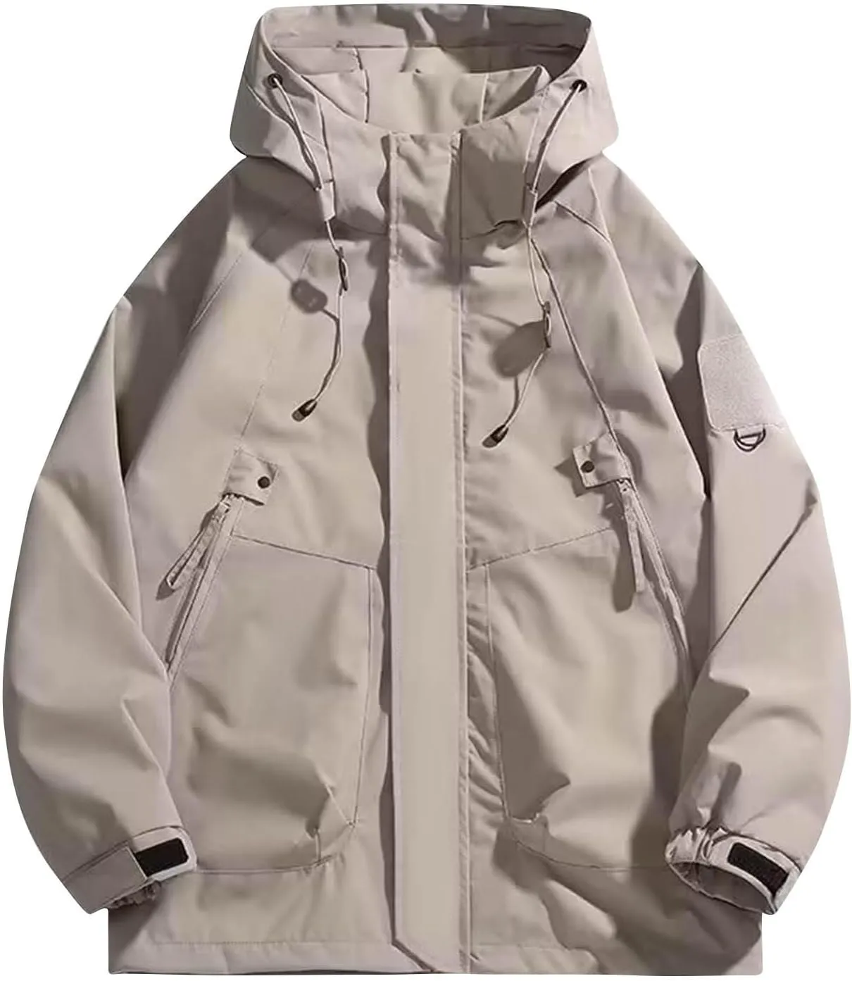 Mens Packable Rain Jackets Lightweight Waterproof Windbreaker with Hood Outdoor Raincoat Jacket for Hiking Travel