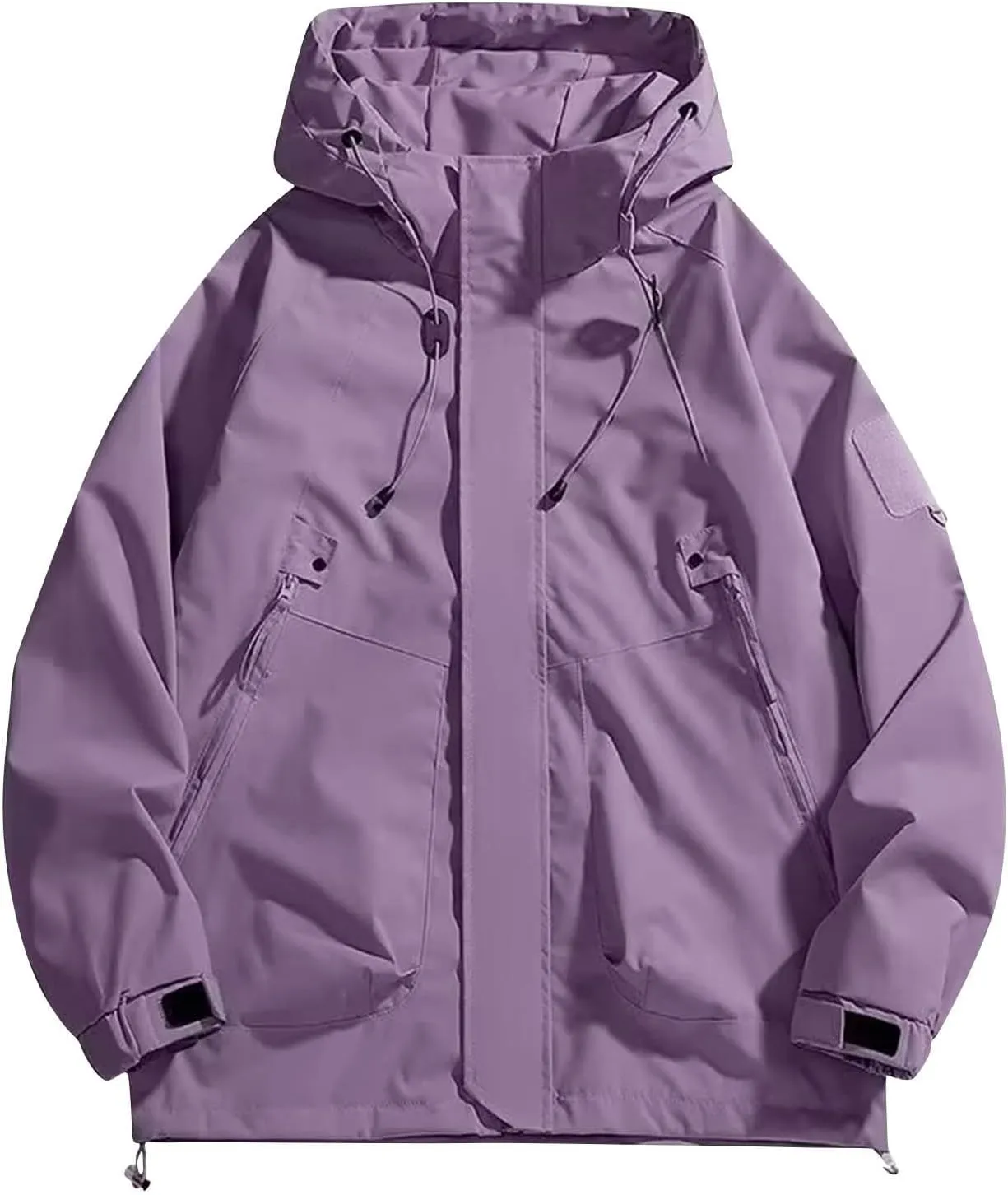 Mens Packable Rain Jackets Lightweight Waterproof Windbreaker with Hood Outdoor Raincoat Jacket for Hiking Travel