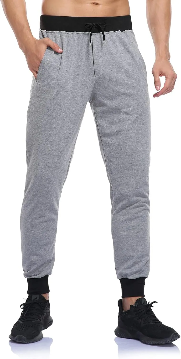 Mens Pants Casual Drawstring Elastic Waist Solid Jogger Pants Skinny Beam Feed Loose Trousers Outdoor Sweatpants