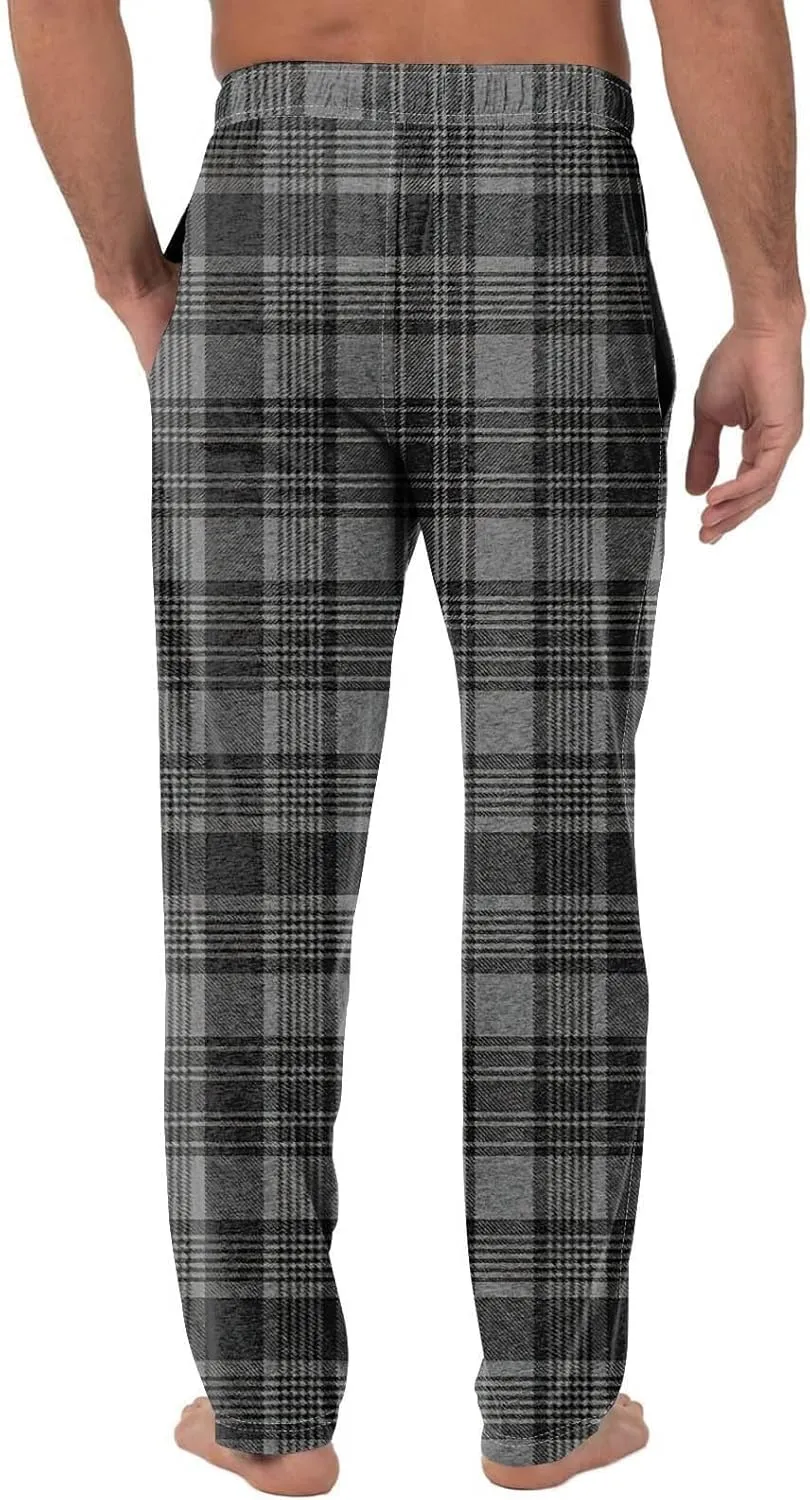 Men's Plaid Casual Pants Loose Fit Elastic Drawstring Waist Straight Leg Summer Beach Holiday Slacks Casual Trousers