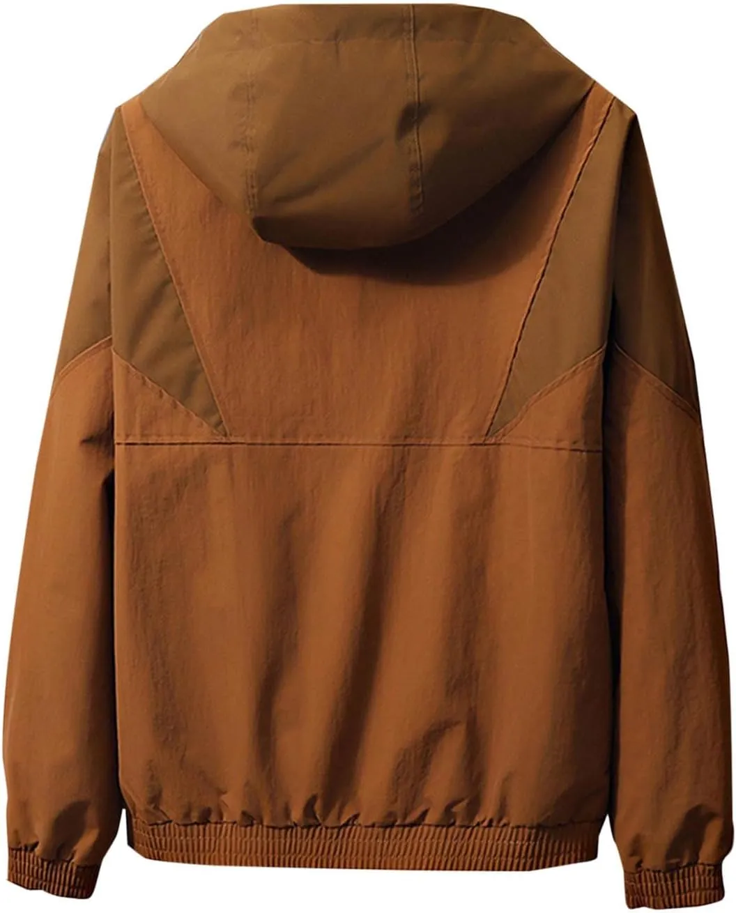 Mens Plus Size Rain Jacket Hooded Lightweight Waterproof Windbreaker with Pockets Raincoat for Outdoor Hiking Travel