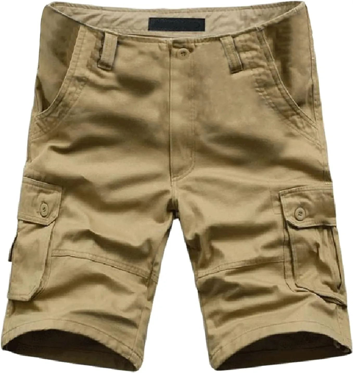 Men's Premium Twill Cargo Short Men's Capri Long Elastic Cargo Shorts below Knee Shorts 3/4 Cotton Cargo Casual Shorts