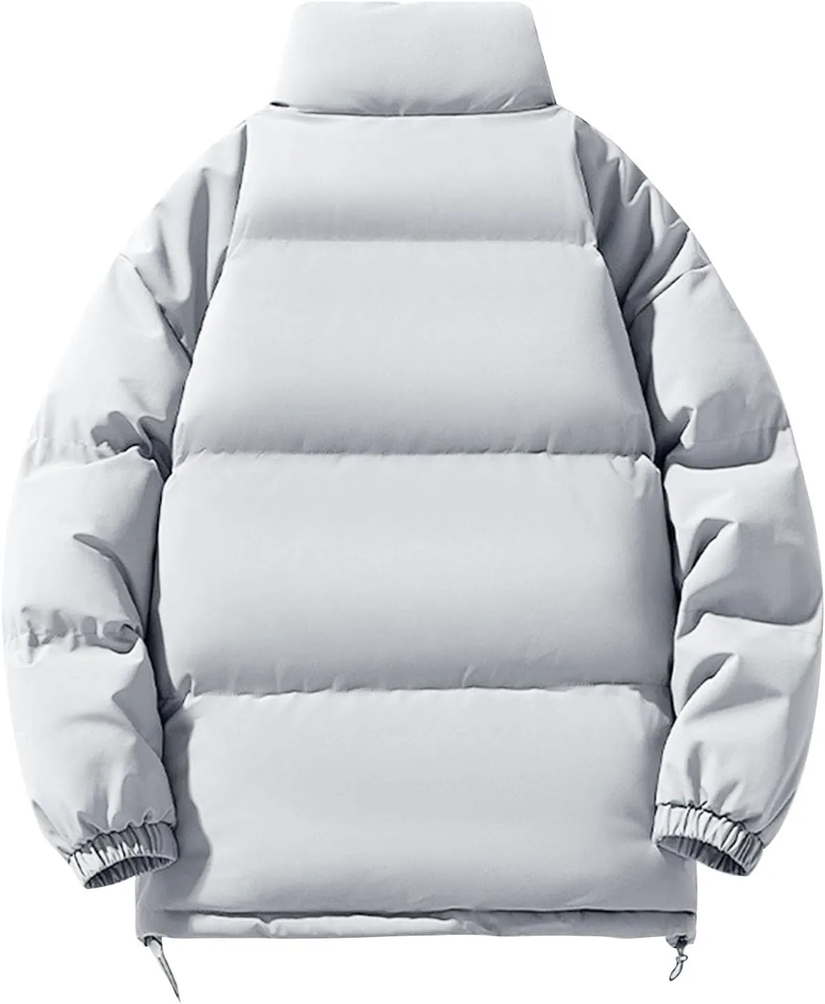 Men's Puffer Jacket Lightweight Down Coat Stand Collar Quilted Jacket Zip up Insulated Jacket Plus Size Winter Coats