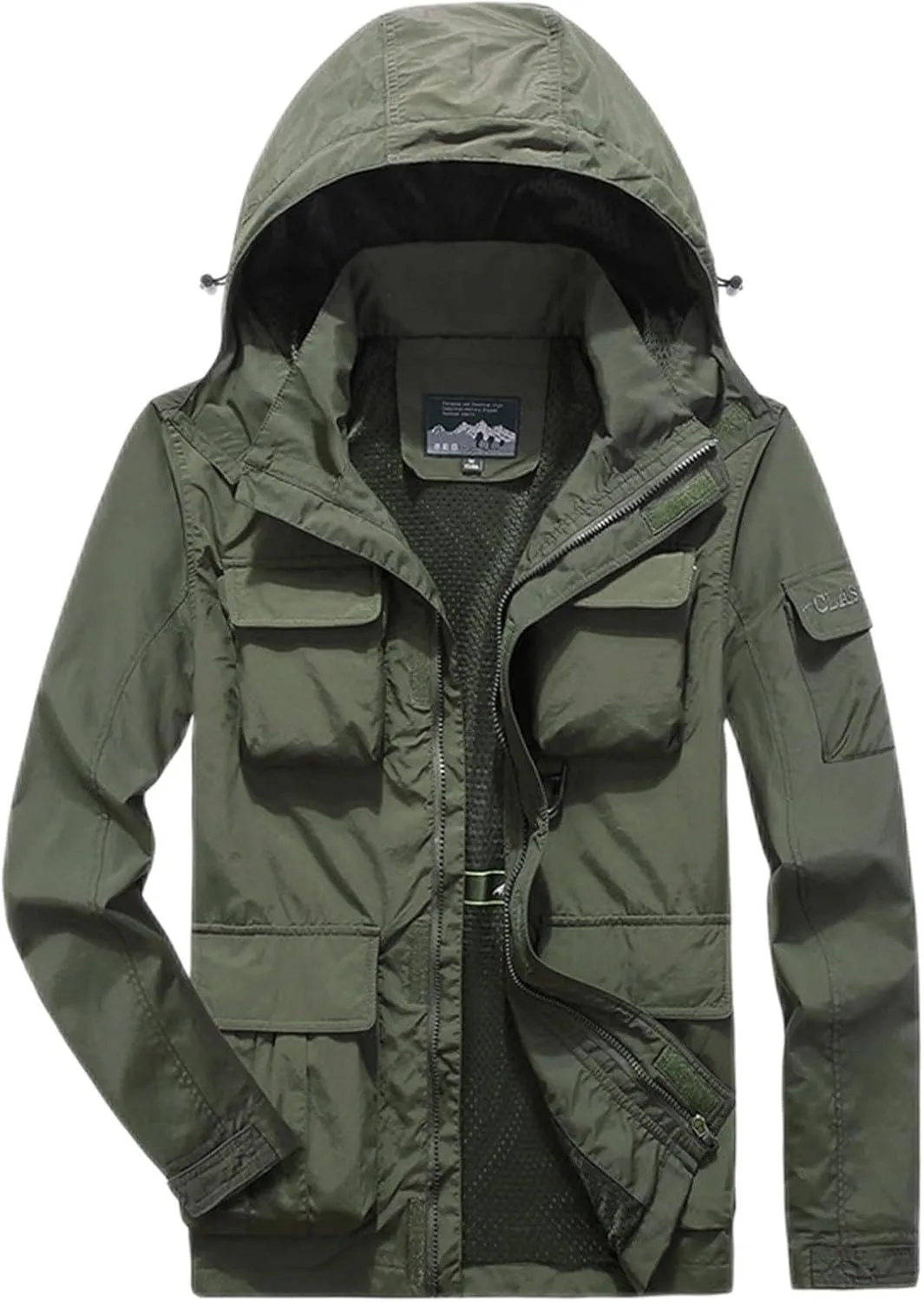 Men's Rain Jacket Outdoor Water Resistant Warm Inside Men'S Cycling Jacket 3 In 1 Mountain Snow Coat with Hood