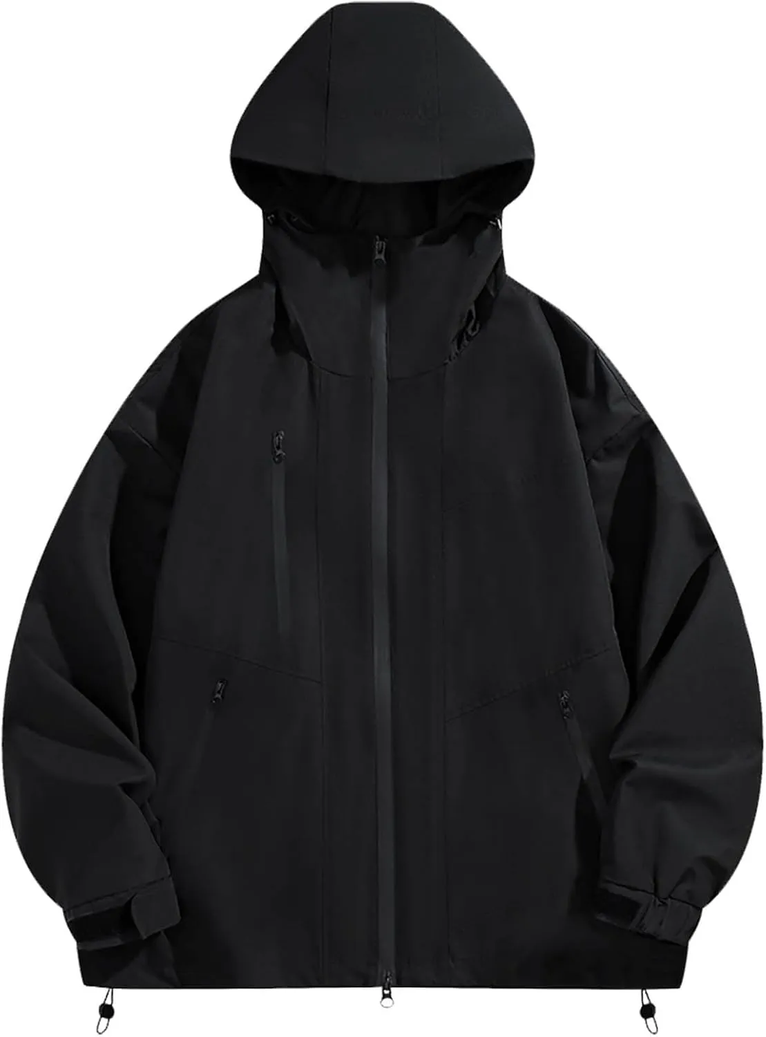 Men's Rain Jacket Waterproof Hooded Hiking Windbreaker Outdoor Performance Softshell Jacket Raincoats With Pockets