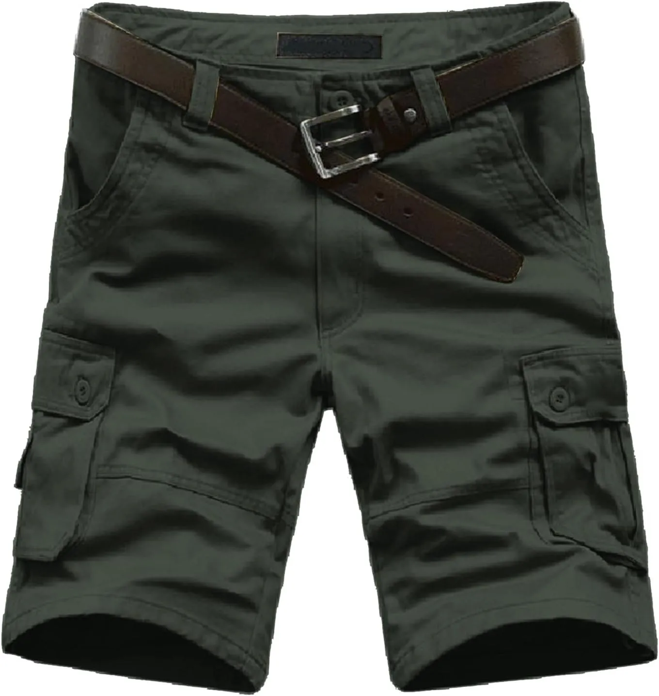 Mens Resort Wear 2025 Cargo Shorts Elastic Waist Hiking Work Shorts Outdoor Golf Jogger Running Shorts Zipper Pockets