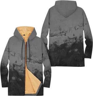 Mens Sherpa Hoodie Full-Zip Thick Heavyweight Sweatshirt Warm Winter Fleece Hooded