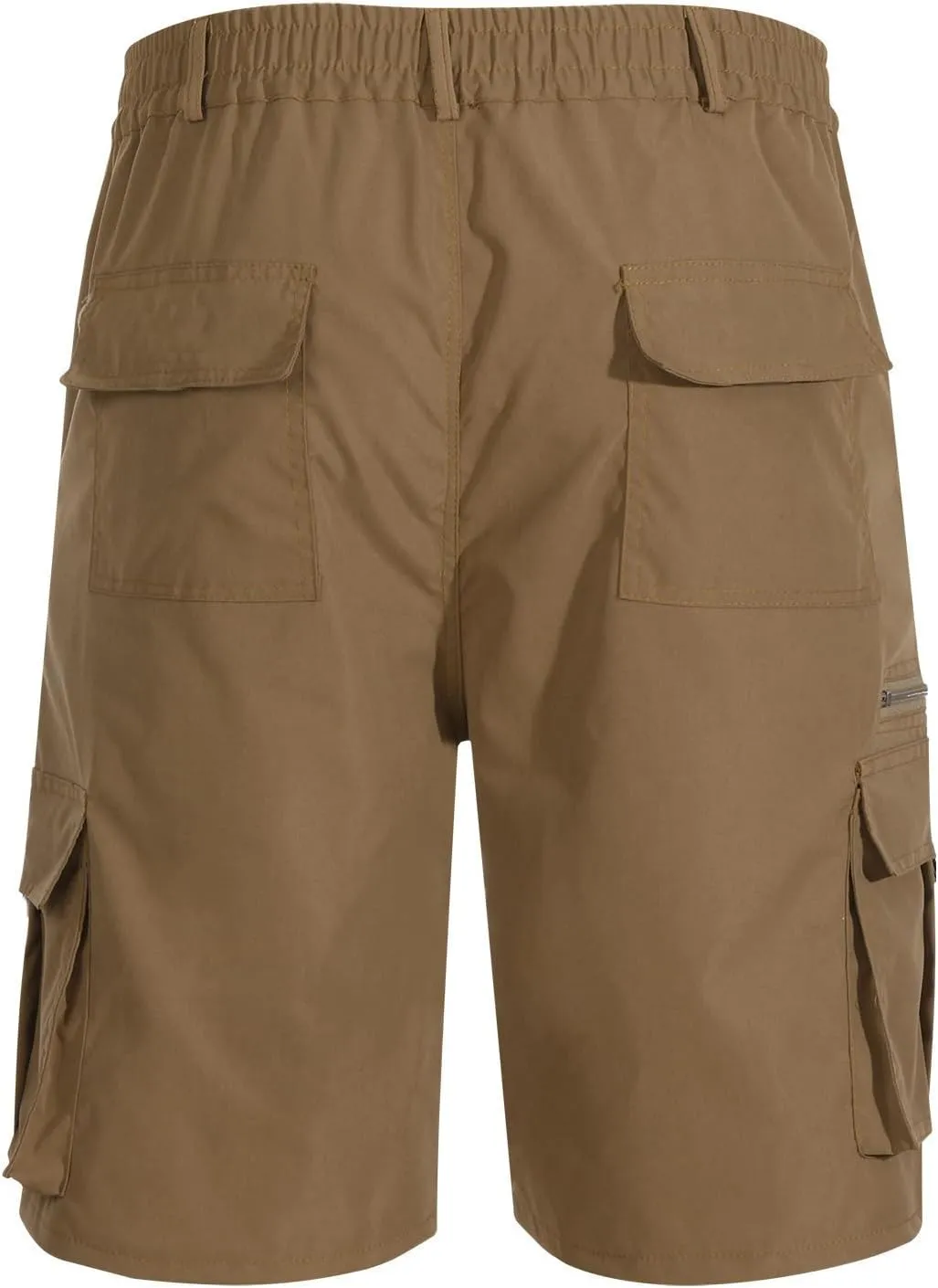 Mens Shorts Cargo Elastic Waist Bermuda Shorts Summer Casual Loose Multi Pockets Workout Shorts Outdoor Jogger Shorts