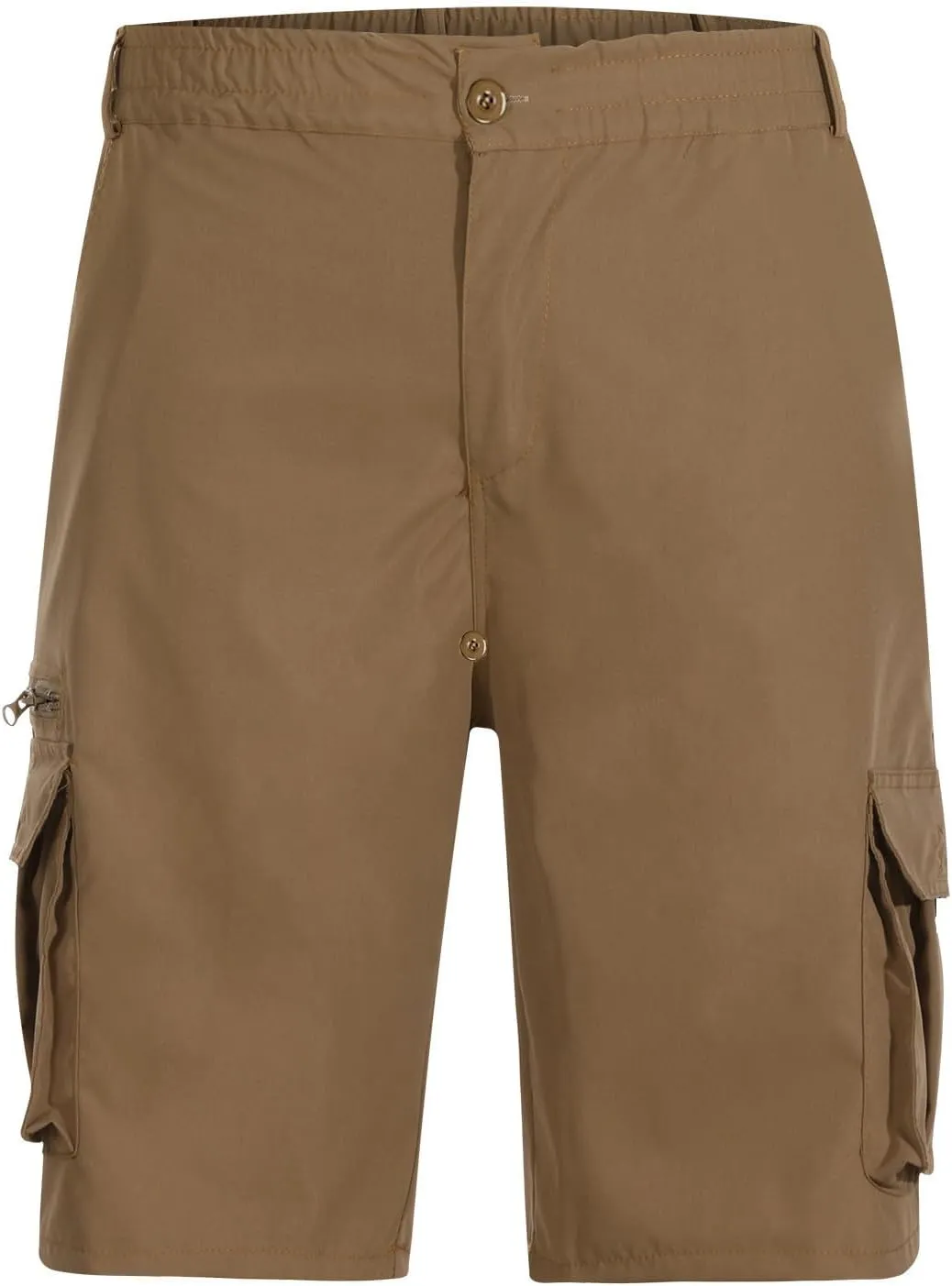 Mens Shorts Cargo Elastic Waist Bermuda Shorts Summer Casual Loose Multi Pockets Workout Shorts Outdoor Jogger Shorts