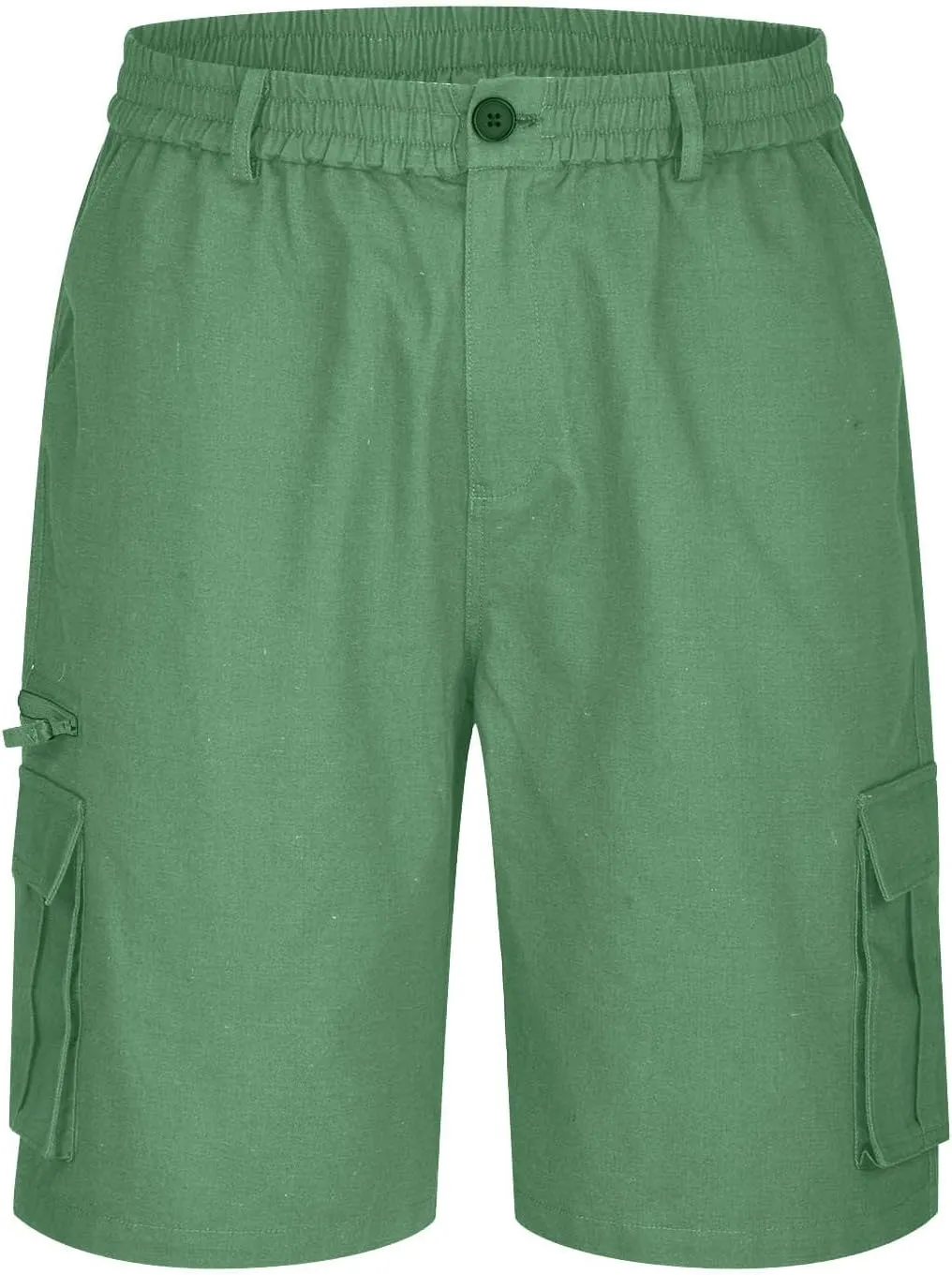Mens Shorts Cargo Elastic Waist Bermuda Shorts Summer Casual Loose Multi Pockets Workout Shorts Outdoor Jogger Shorts