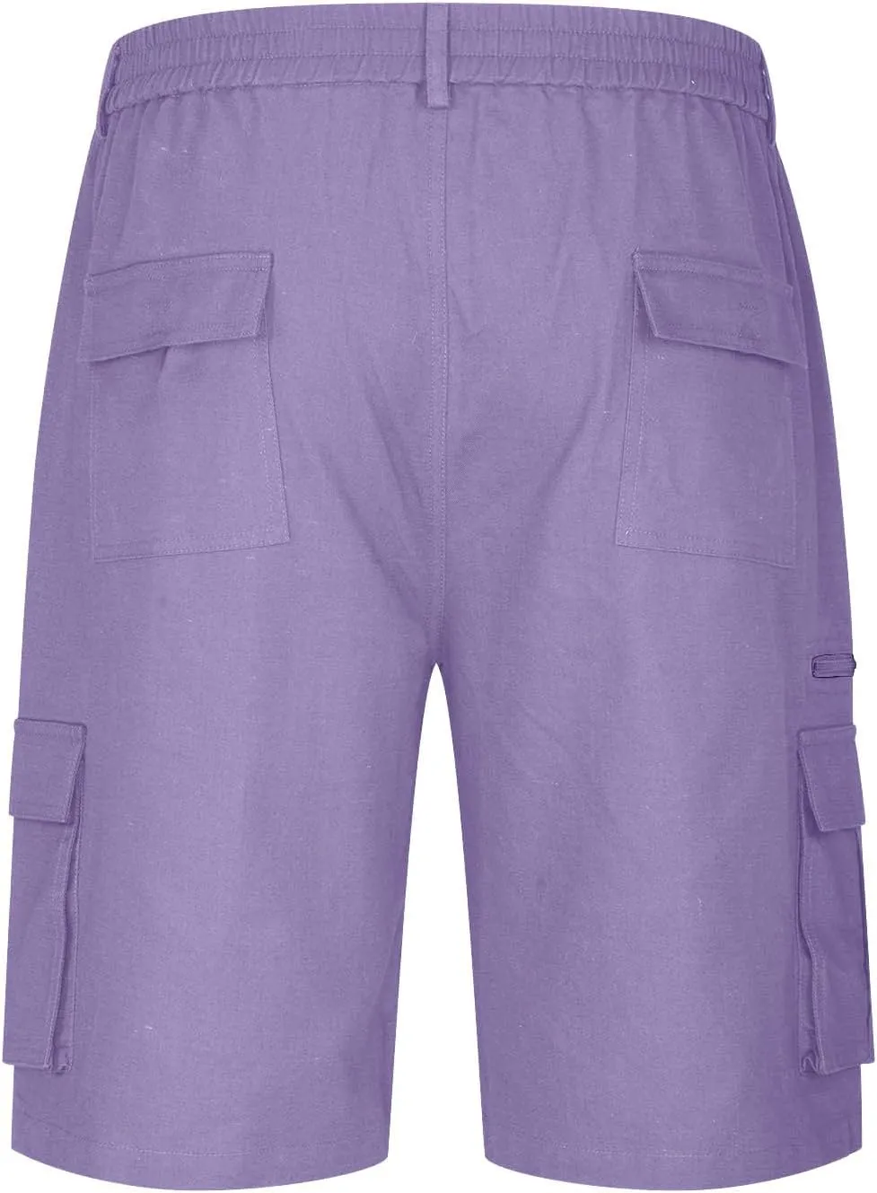Mens Shorts Cargo Elastic Waist Bermuda Shorts Summer Casual Loose Multi Pockets Workout Shorts Outdoor Jogger Shorts