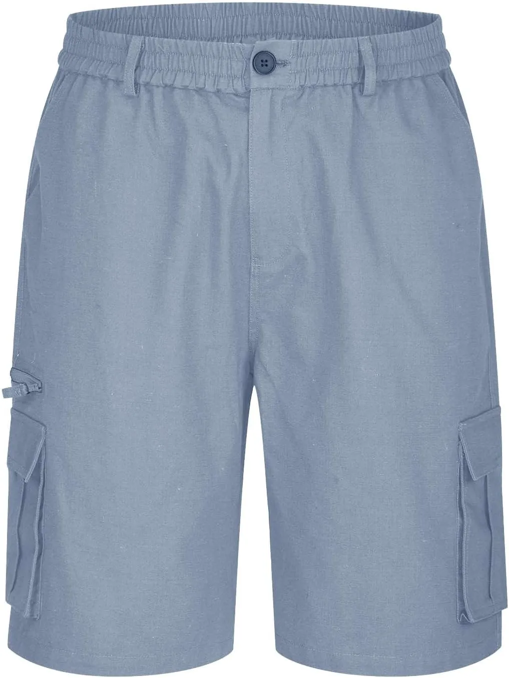 Mens Shorts Cargo Elastic Waist Bermuda Shorts Summer Casual Loose Multi Pockets Workout Shorts Outdoor Jogger Shorts