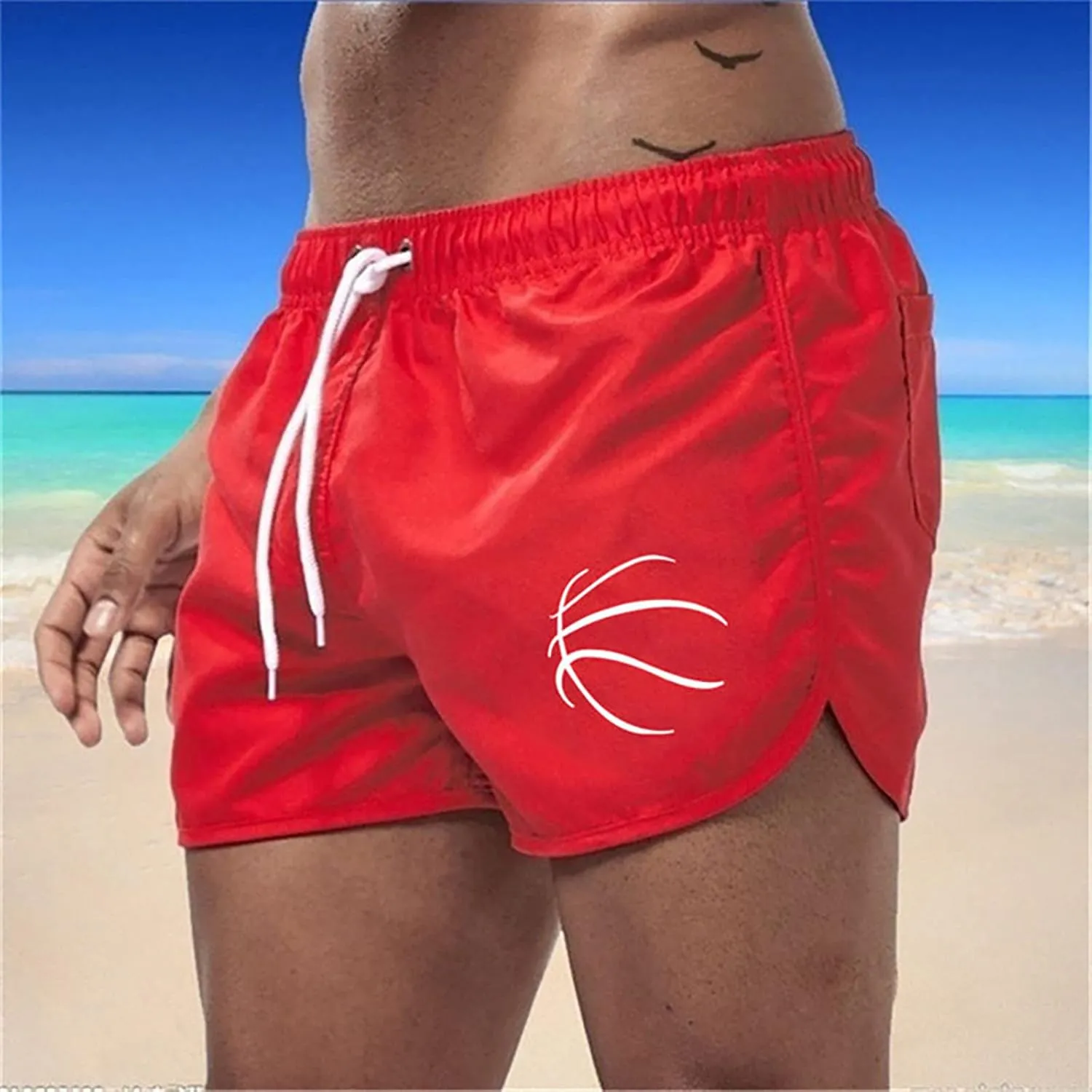 Mens Shorts with Zipper Pockets, Men's Workout Shorts with Phone Pocket Casual Athletic Performance Gym Shorts Activewear