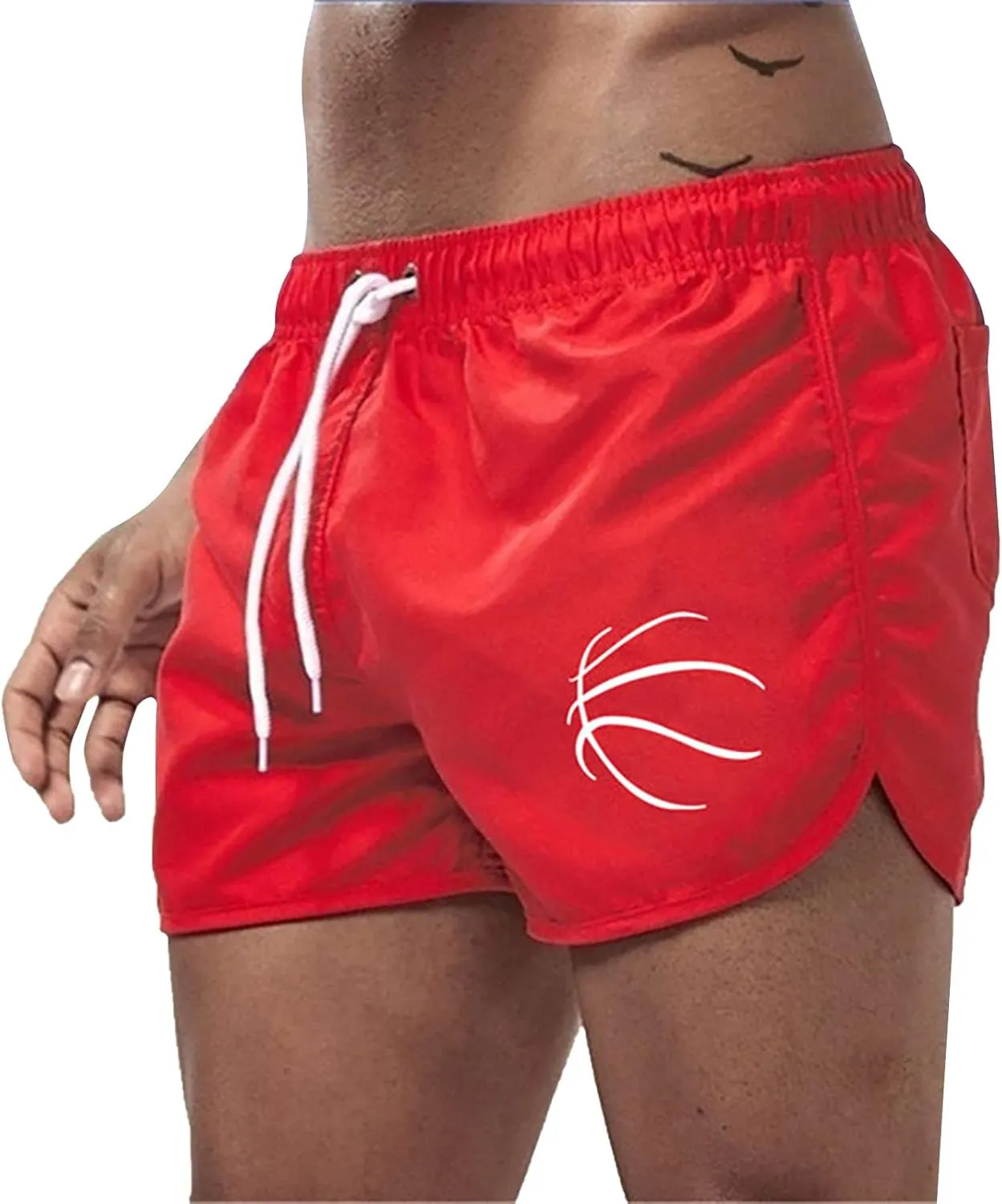 Mens Shorts with Zipper Pockets, Men's Workout Shorts with Phone Pocket Casual Athletic Performance Gym Shorts Activewear