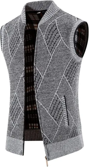 Men's Slim Fit Jackets Vest, 2022 New Mens Zipper Sleeveless Knit Sweater Cardigan Coat Outdoor Casual Warm Vests
