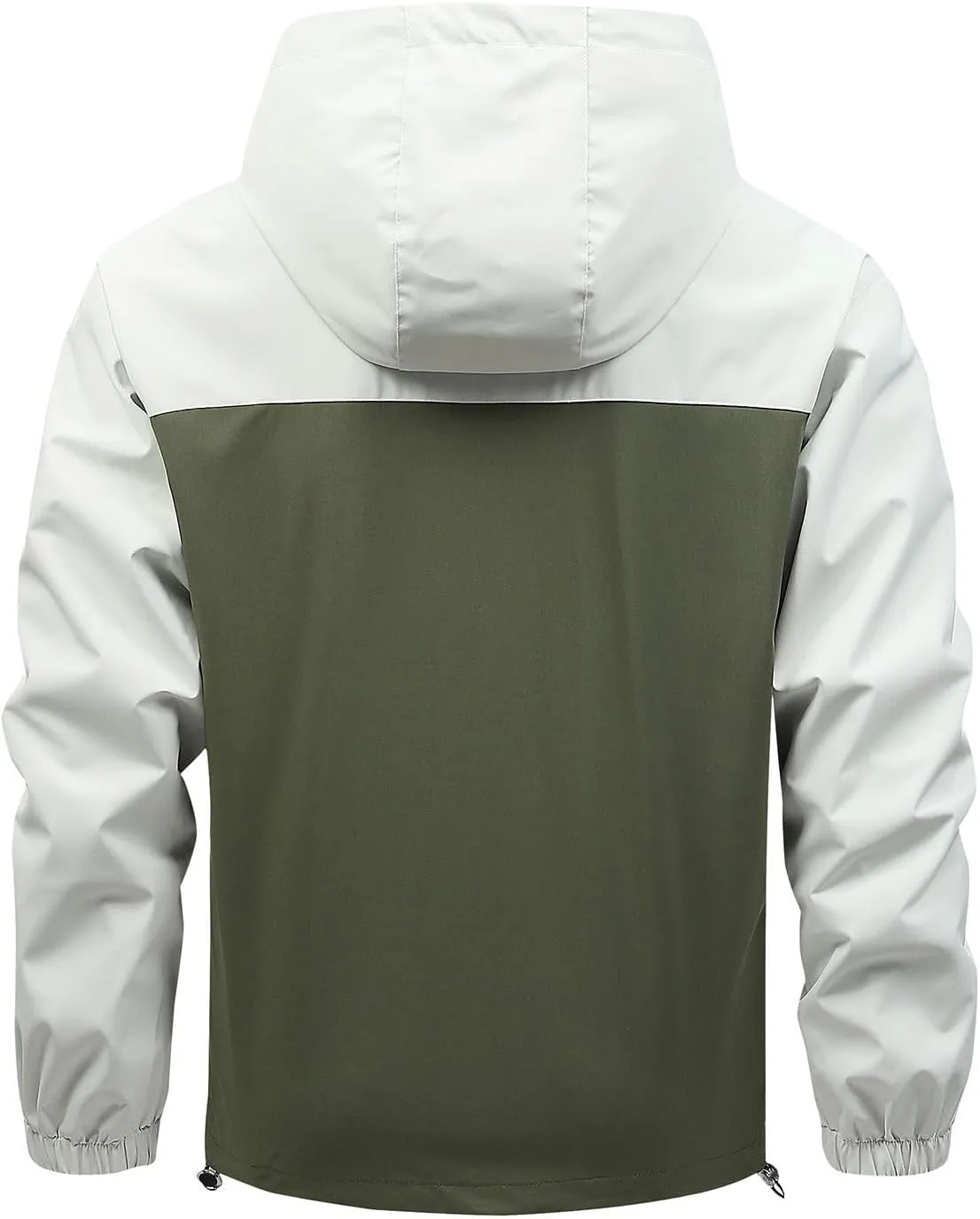 Men's Soft Shell Jackets Lightweight Waterproof Hooded Rain Jacket Outdoor Raincoat Shell Jacket for Hiking Travel