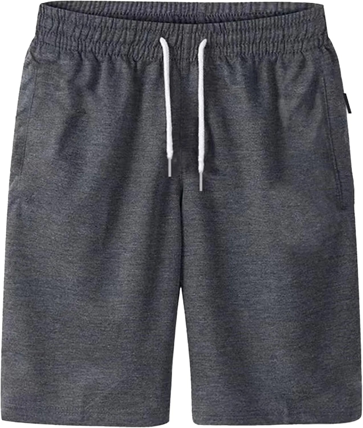Mens Stretch Cotton Running Shorts Lounge Short Workout Athletic Shorts Loose Casual Beach Shorts with Drawstring
