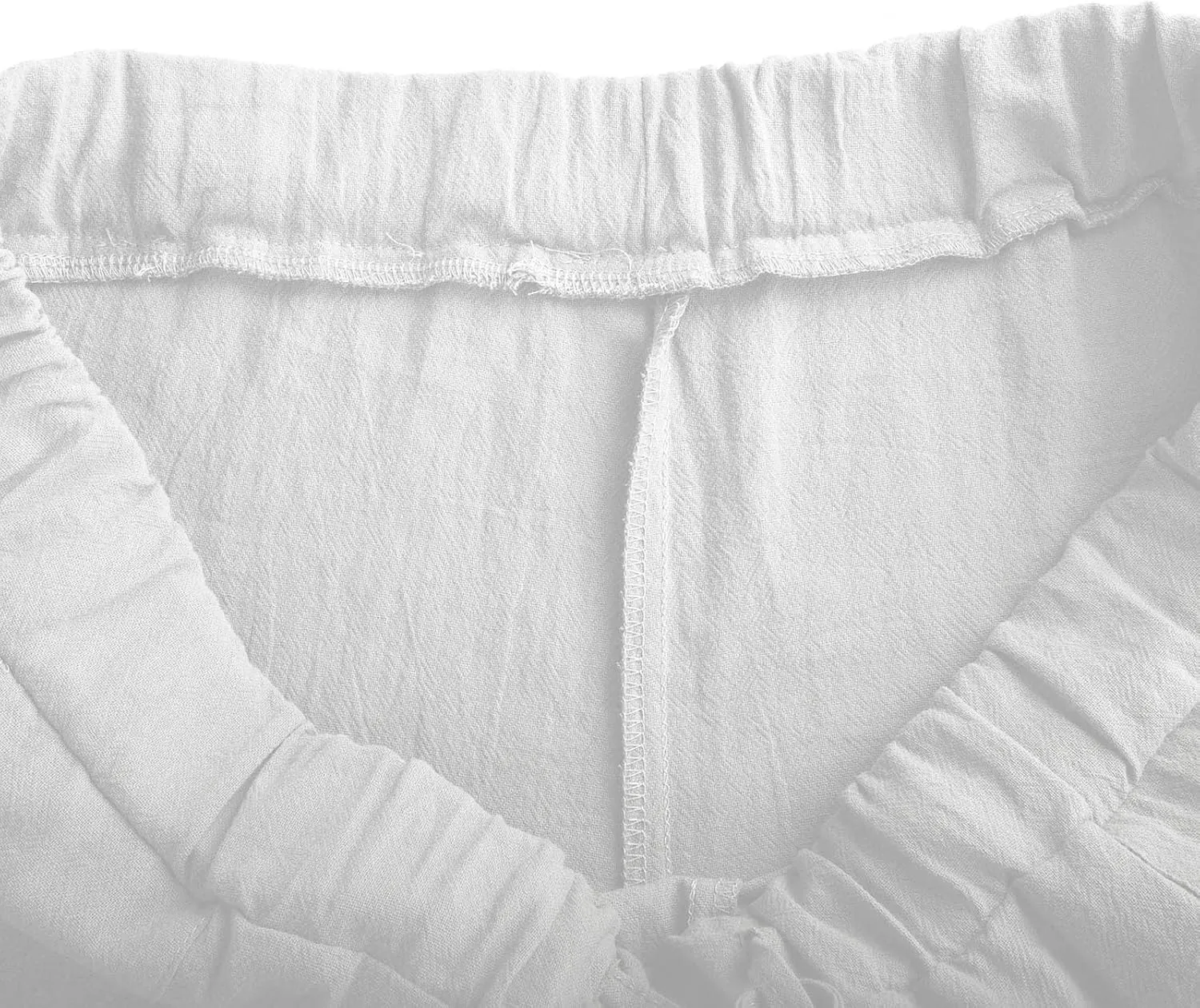 Mens Summer Pants Casual Stylish Drawstring Elastic Waist Cotton Linen Straight Legs Regular Fit Solid Beach Pant