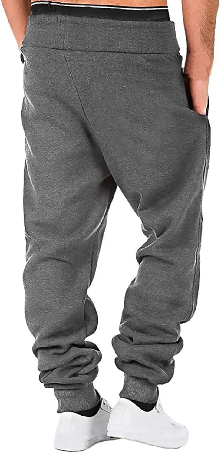 Mens Sweatpants Joggers Pants Man Sherpa Fleece Lined Sweatpants Thicken Active Jogging Workout Trousers Casual Cargo