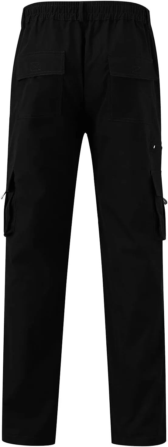 Mens Sweatpants with Pockets Big and Tall Pants Men's Tech Fleece Active Athletic Casual Open Bottom Cargo Sweatpants