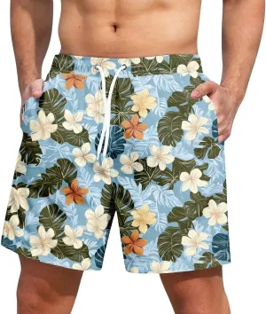 Men's Swim Trunks Quick Dry Beach Swim Shorts Stretch Board Shorts Swimsuit with Pockets
