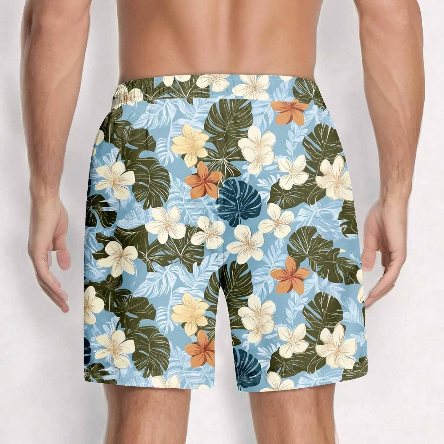 Men's Swim Trunks Quick Dry Beach Swim Shorts Stretch Board Shorts Swimsuit with Pockets