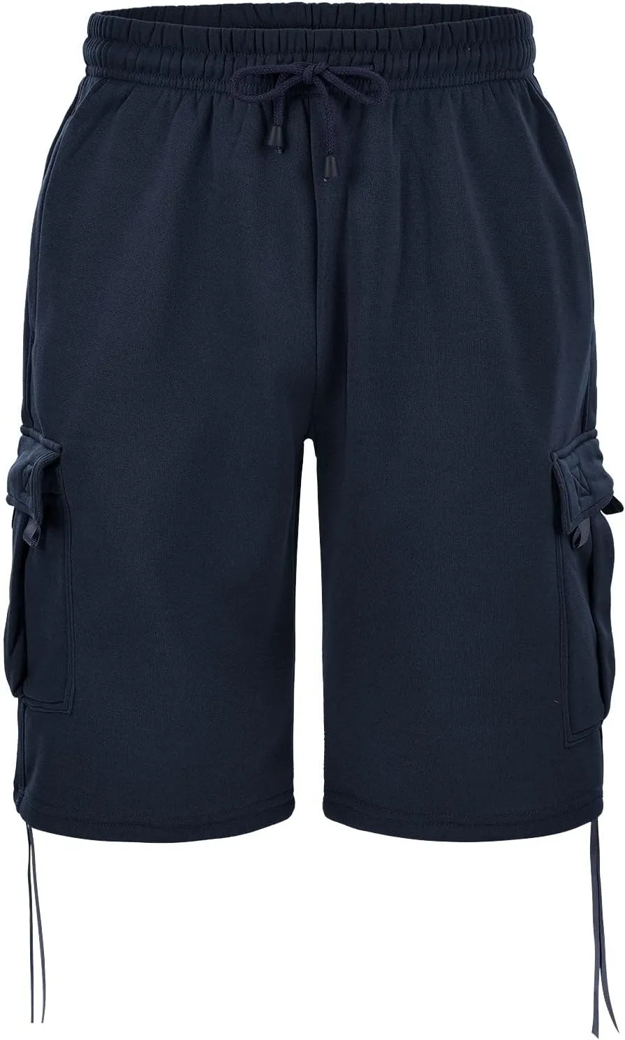 Mens Tactical Cargo Long Shorts 3/4 Casual Hiking Capri Pants Below Knee Length Multi Pocket Athletic Running Shorts