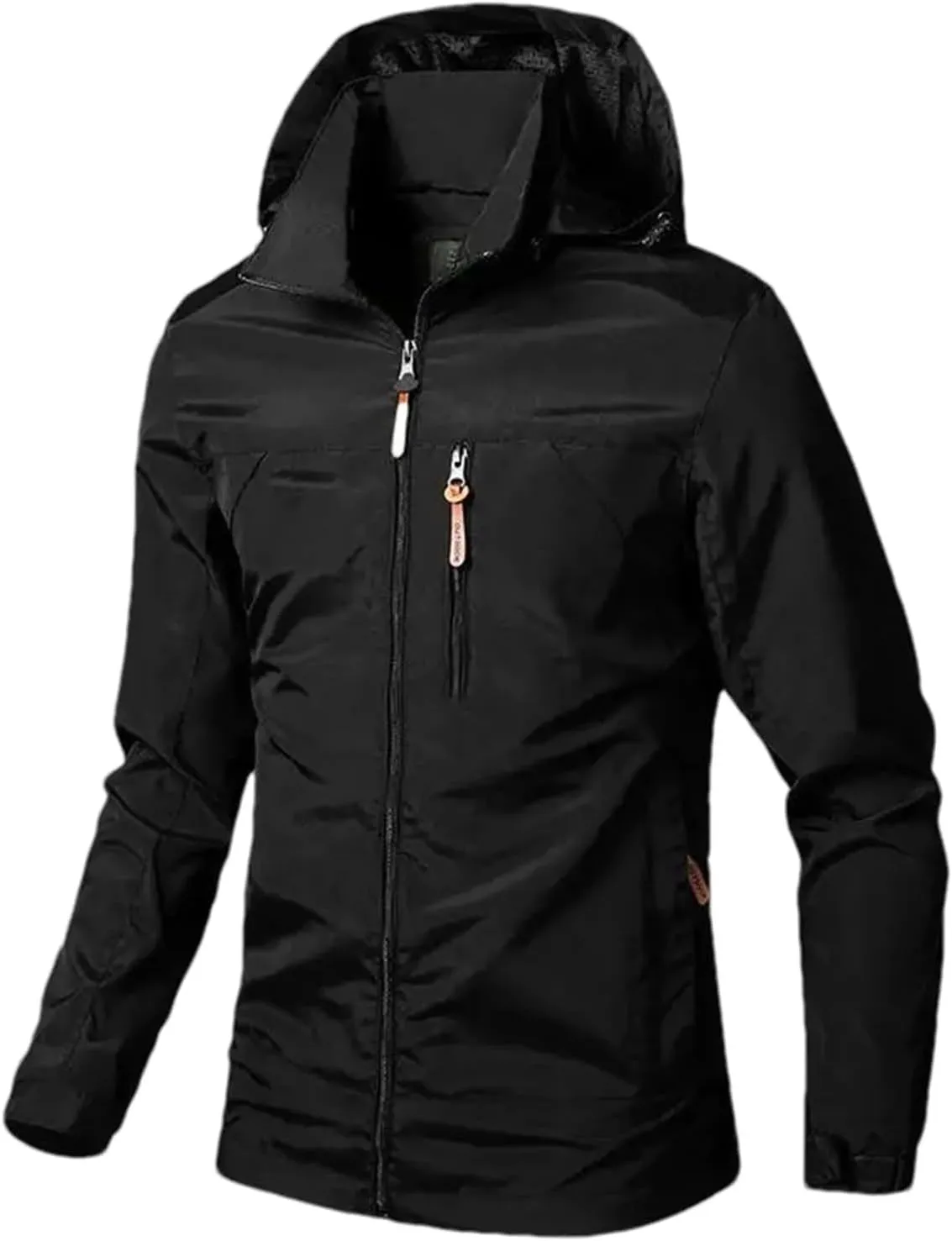 Men's Tactical Jacket Waterproof Lightweight Mountain Sport Jacket Casual Zip Up Hoodie Outdoor Windbreaker Outwear