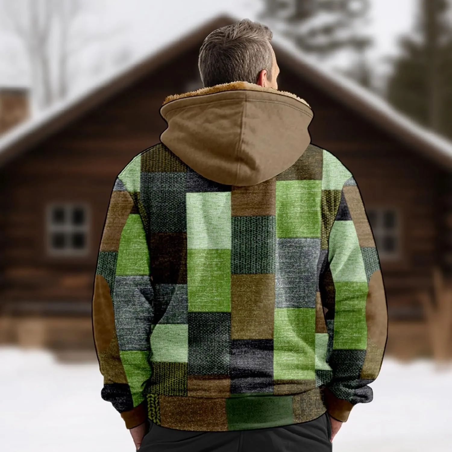 Men's Thick Sherpa Lined Jackets Full Zip Up Hoodies Winter Casual Trendy Warm Sweatshirts Coat with Pocket