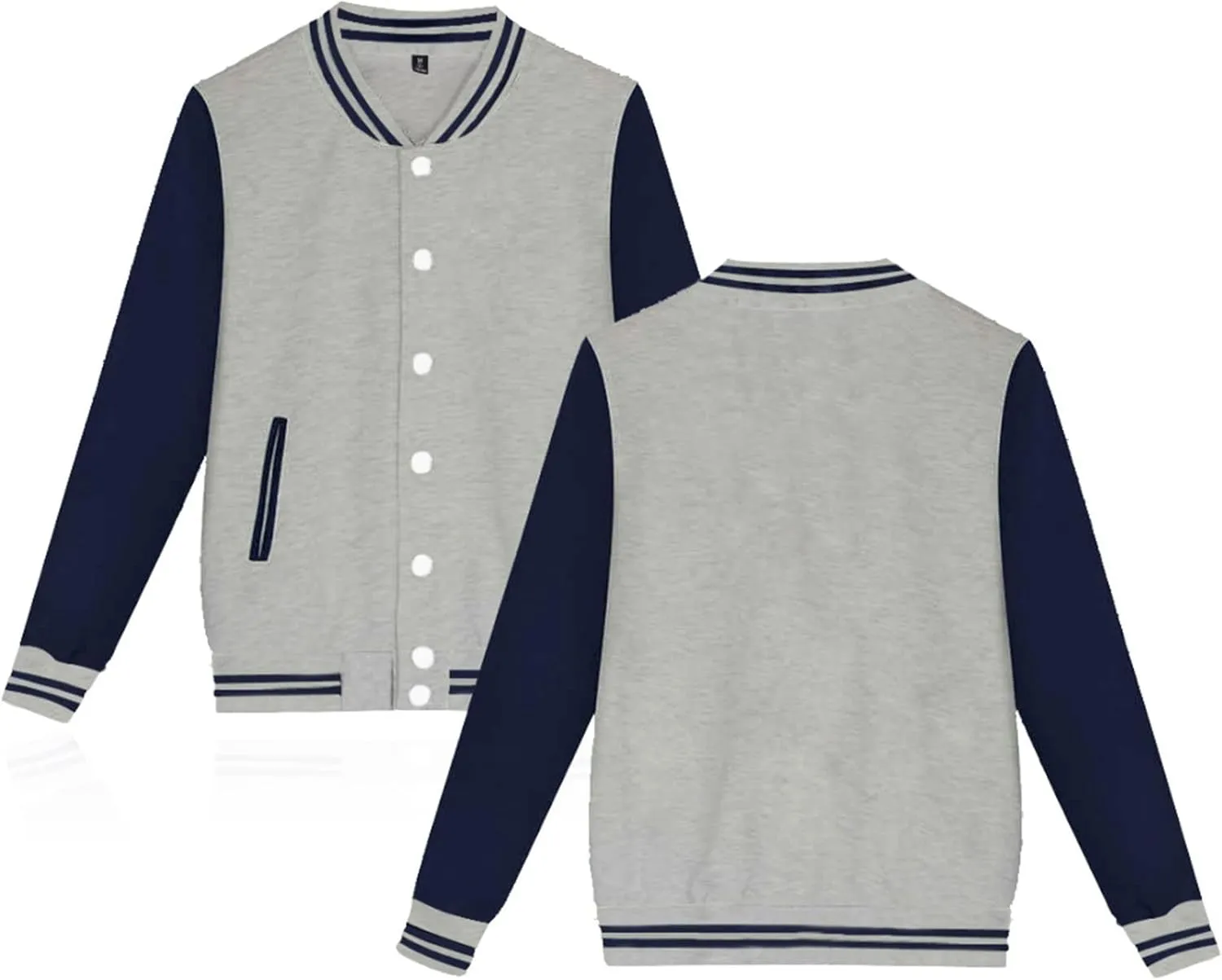Men's Waterproof Jacket ManS Varsity Baseball Jacket Cotton Letterman Bomber Jacket, XL-4XL