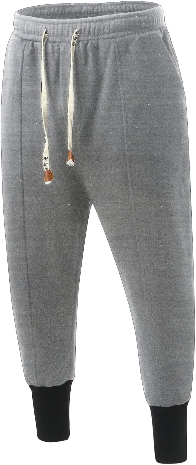 Mens Workout Cargo Sweatpants Wearing Pants with Pockets Sweatpants for Men Pants Casual Rope Loosening Heavyweight