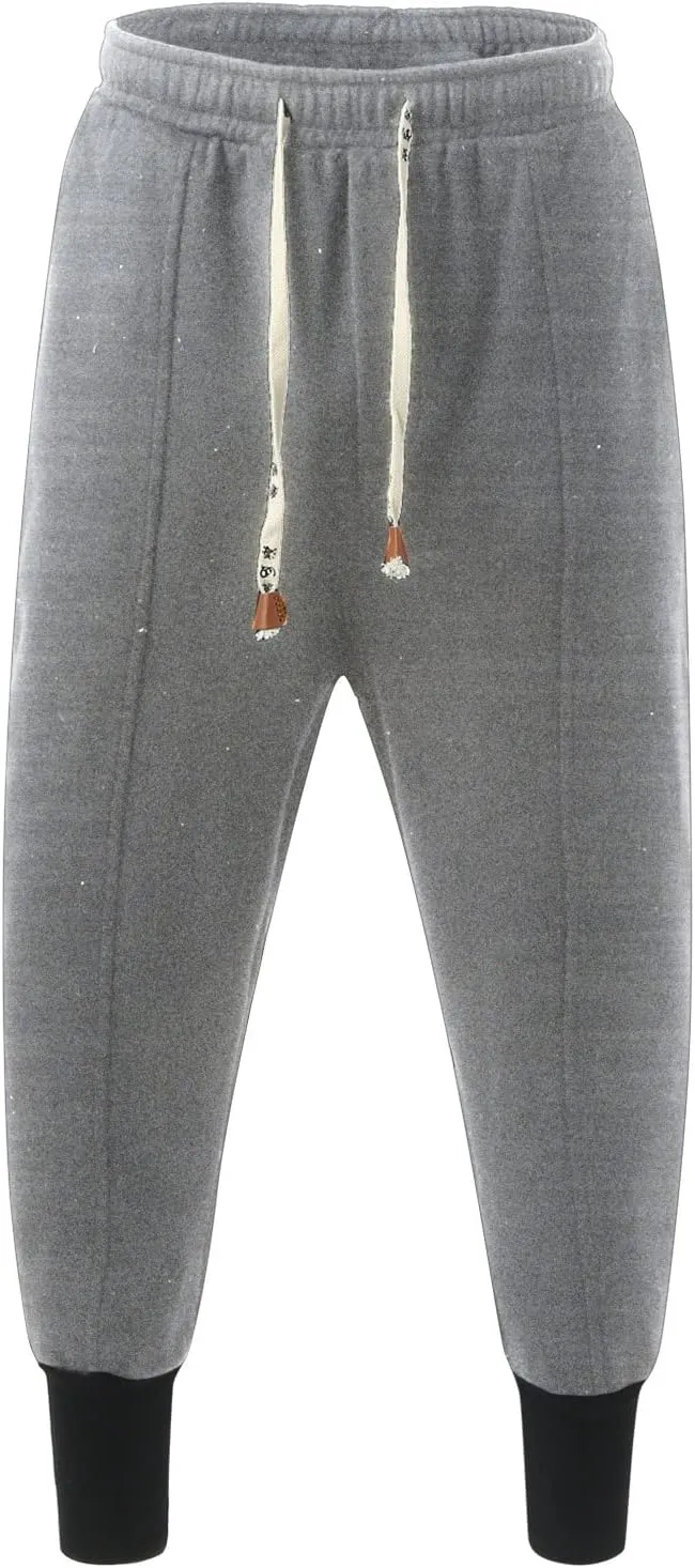 Mens Workout Cargo Sweatpants Wearing Pants with Pockets Sweatpants for Men Pants Casual Rope Loosening Heavyweight