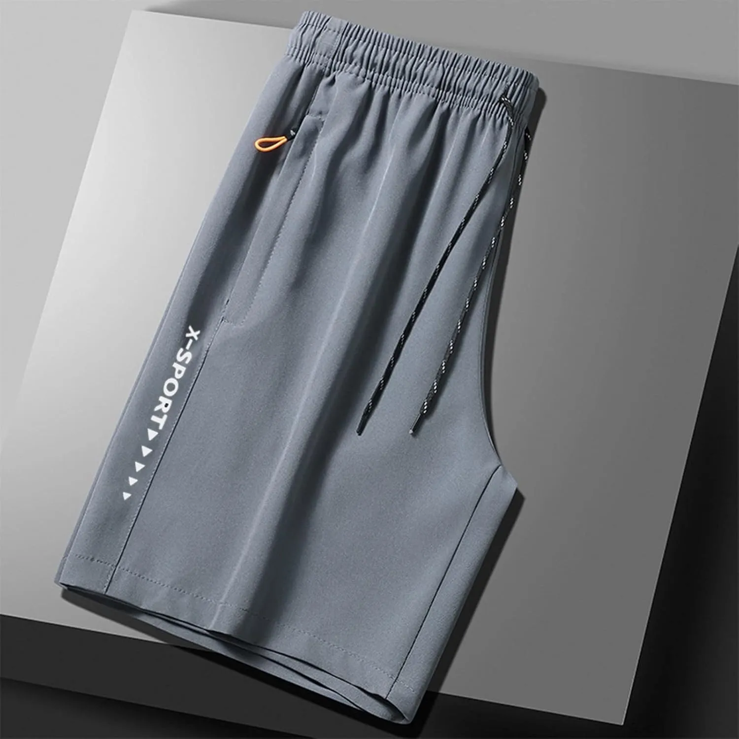 Mens Workout Shorts 5" Short Shorts Soft Stretch Running Gym Athletic Shorts with Zip Pockets Mens Athletic Gym Shorts
