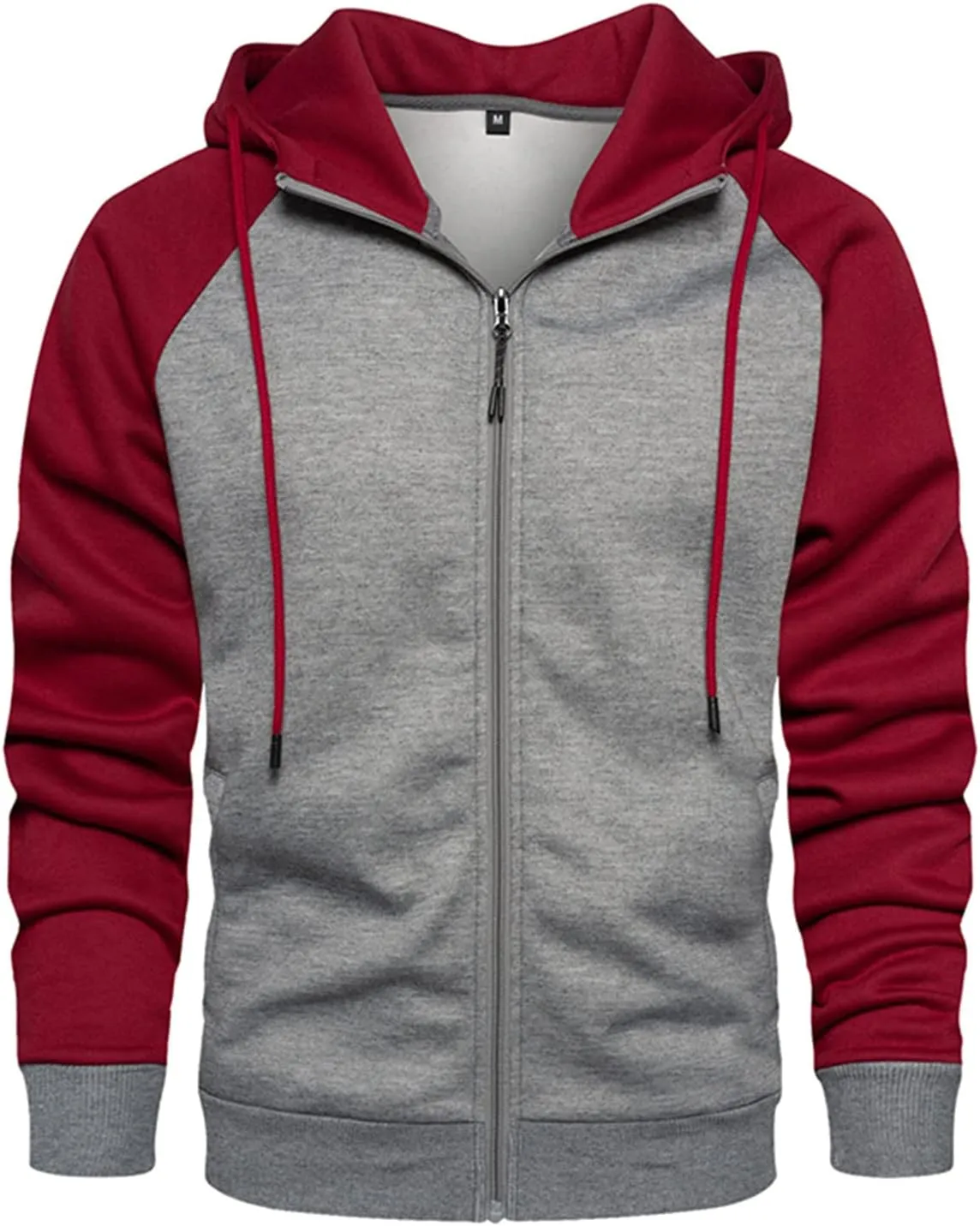 Men's Zip Up Hoodie Casual Camouflage Sports Sweatshirt Long Sleeve Zipper Hooded Jacket Coat