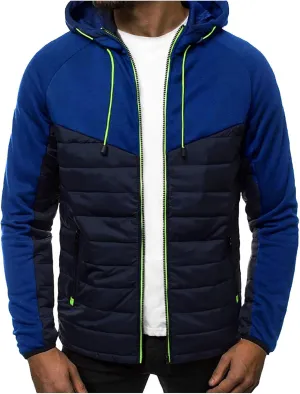 Men's Zip Up Hoodie Men Casual Camouflage Sports Sweatshirt Long Sleeve Zipper Hooded Jacket Coat