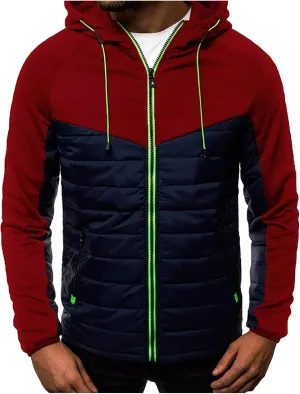Men's Zip Up Hoodie Men Casual Camouflage Sports Sweatshirt Long Sleeve Zipper Hooded Jacket Coat