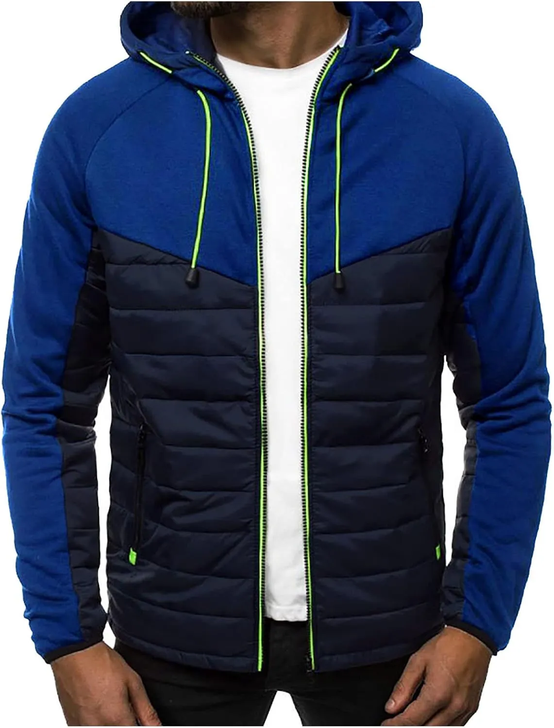Men's Zip Up Hoodie Men Casual Camouflage Sports Sweatshirt Long Sleeve Zipper Hooded Jacket Coat
