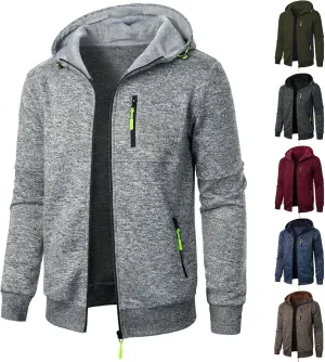 Mens Zip Up Hoodie Mens Lightweight Hoodie Full Zip Fashion Sweatshirt with Pockets Casual Men's Hoodies Pullover