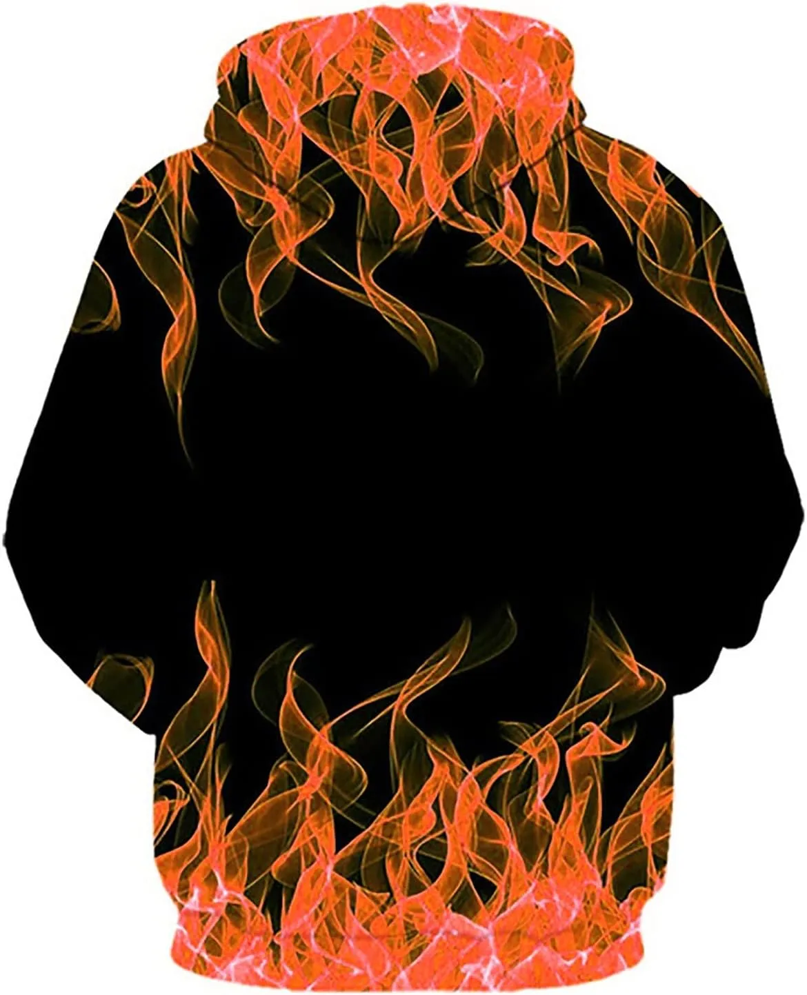 Muscularfit 5xl Mens Hoodies Big and Tall Drawstring Causal Long Sleeve 3D Flame Print Graphic Pullover Crewneck Sweatshirts