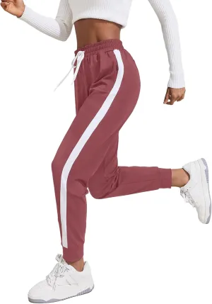 Pinspark Women's Loose Tapered Drawstring Sweatpants with Pockets