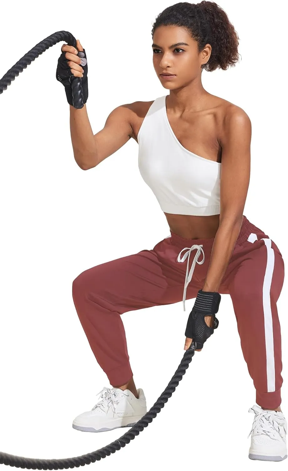 Pinspark Women's Loose Tapered Drawstring Sweatpants with Pockets