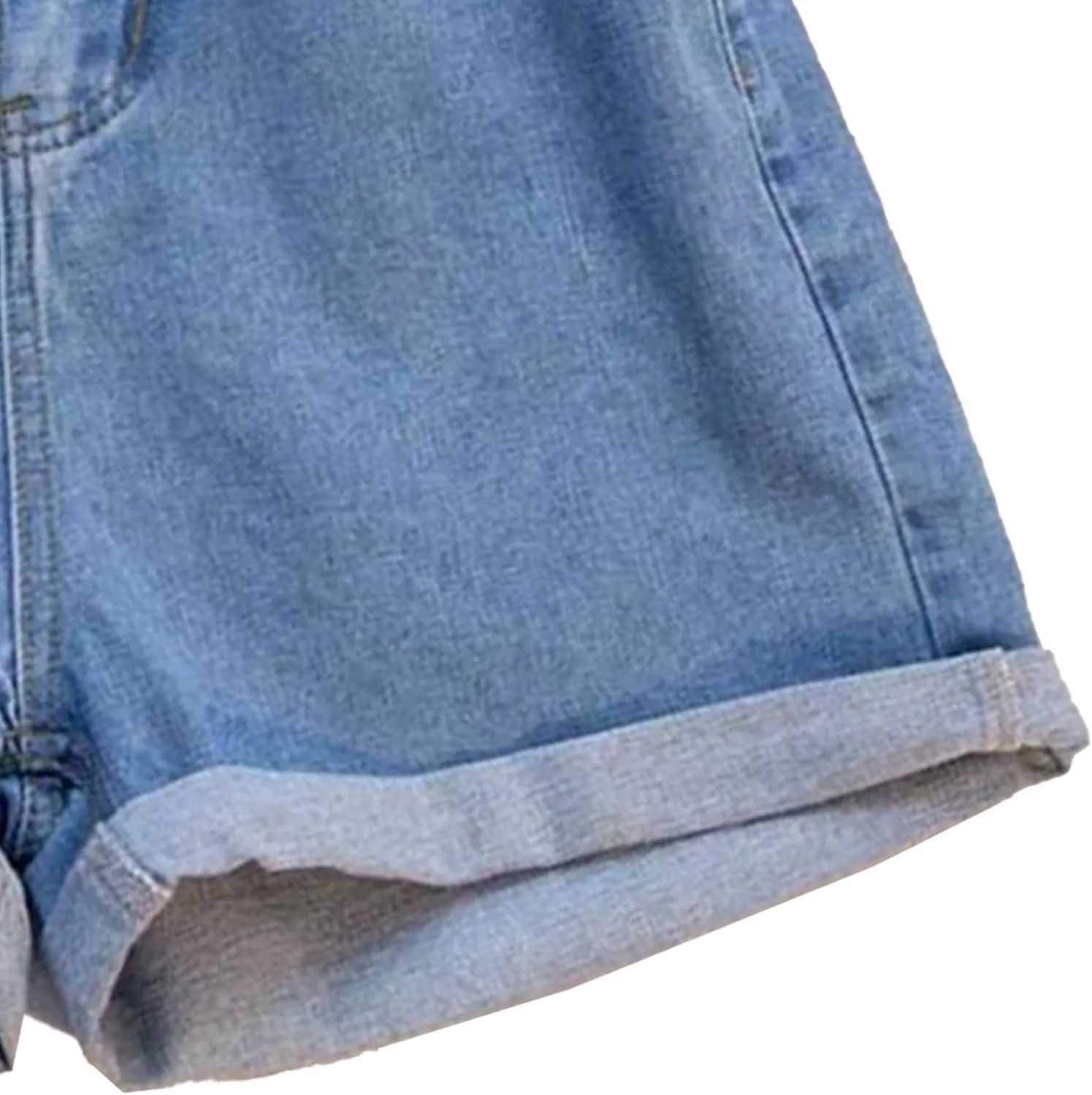 Plus Size Jean Shorts for Curvy Women Jean Shorts Womens Women's High Waisted Denim Short Rolled Blue Jeans Short