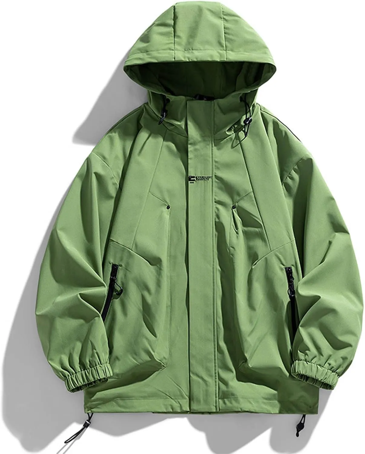 Rain Jackets for Men 2024 Fall Waterproof Lightweight Hooded Raincoat Outdoor Hiking Travel Windbreaker with Pockets