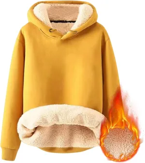 RTTUIOP Hoodies for Men Sherpa Lined Thermal Winter Sweatshirt Casual Fashion Fleece Lined Hoodie Pullover