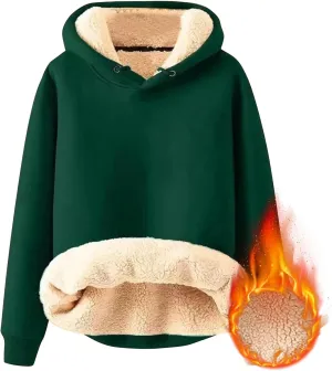 RTTUIOP Hoodies for Men Sherpa Lined Thermal Winter Sweatshirt Casual Fashion Fleece Lined Hoodie Pullover