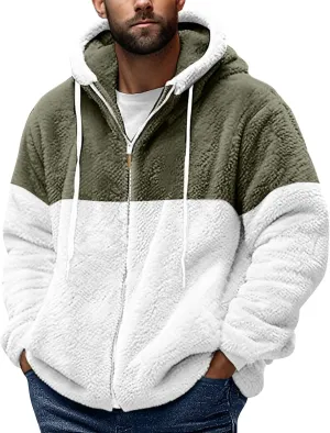 RTTUIOP Mens Fuzzy Sherpa Pullover Hoodie Sweatshirts Long Sleeve Sport Fall Outwear Sherpa Winter Sweater