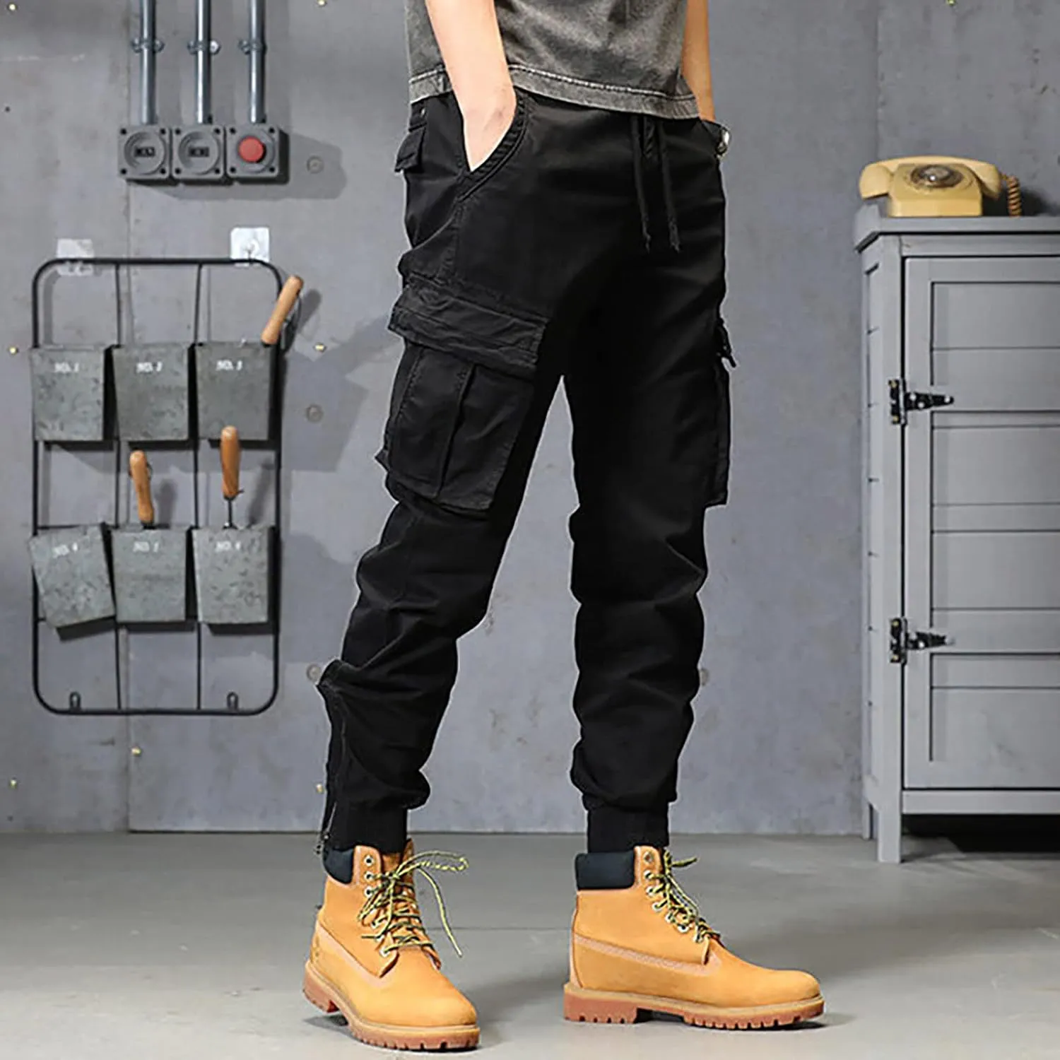 sdbrld Cargo Pants For Men Mens Ripstop Tactical Pants Lightweight Casual Outdoor Hiking Water Resistant Pants with Pockets